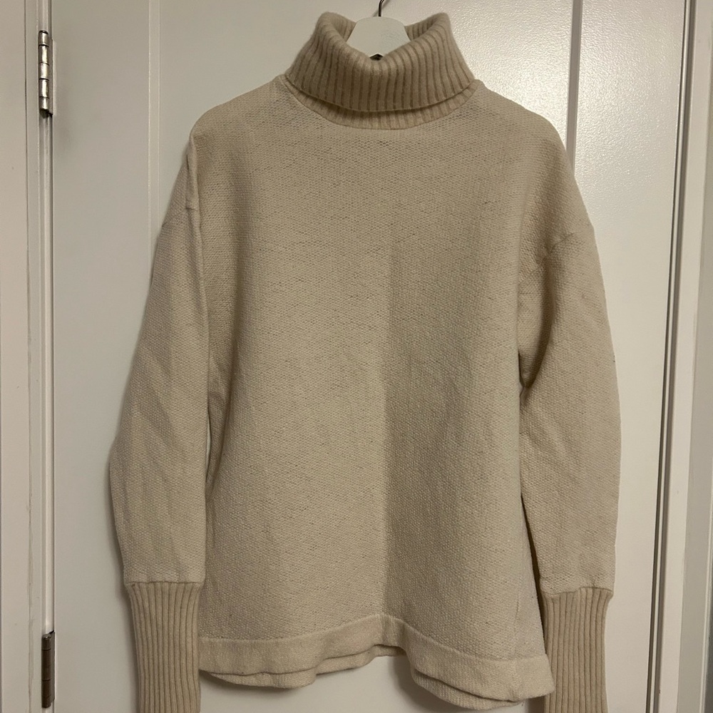 J. Crew Cream Wool & Cashmere Turtleneck